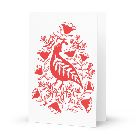 Quail Holiday Card / Christmas Card / Christmas Critters