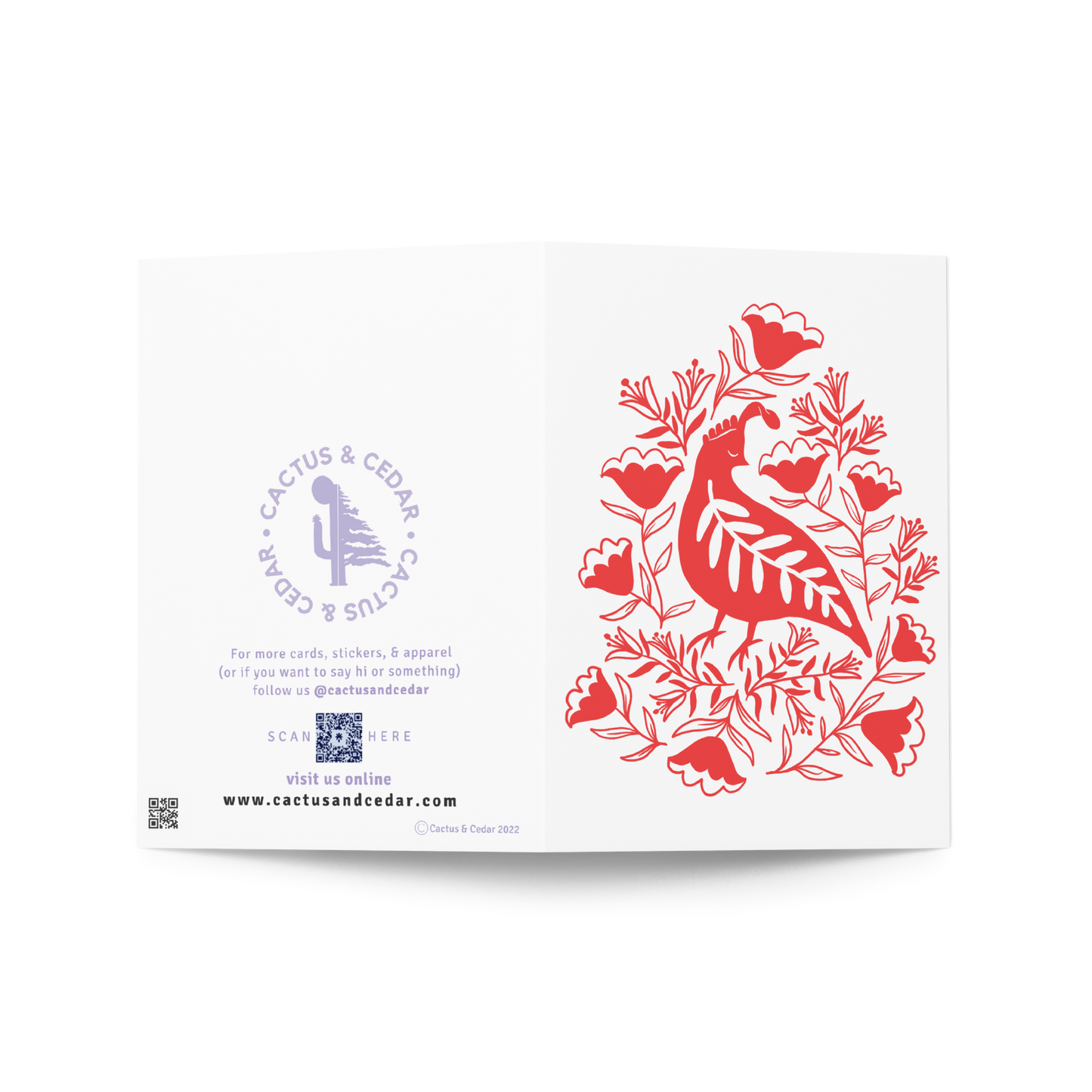 Quail Holiday Card / Christmas Card / Christmas Critters