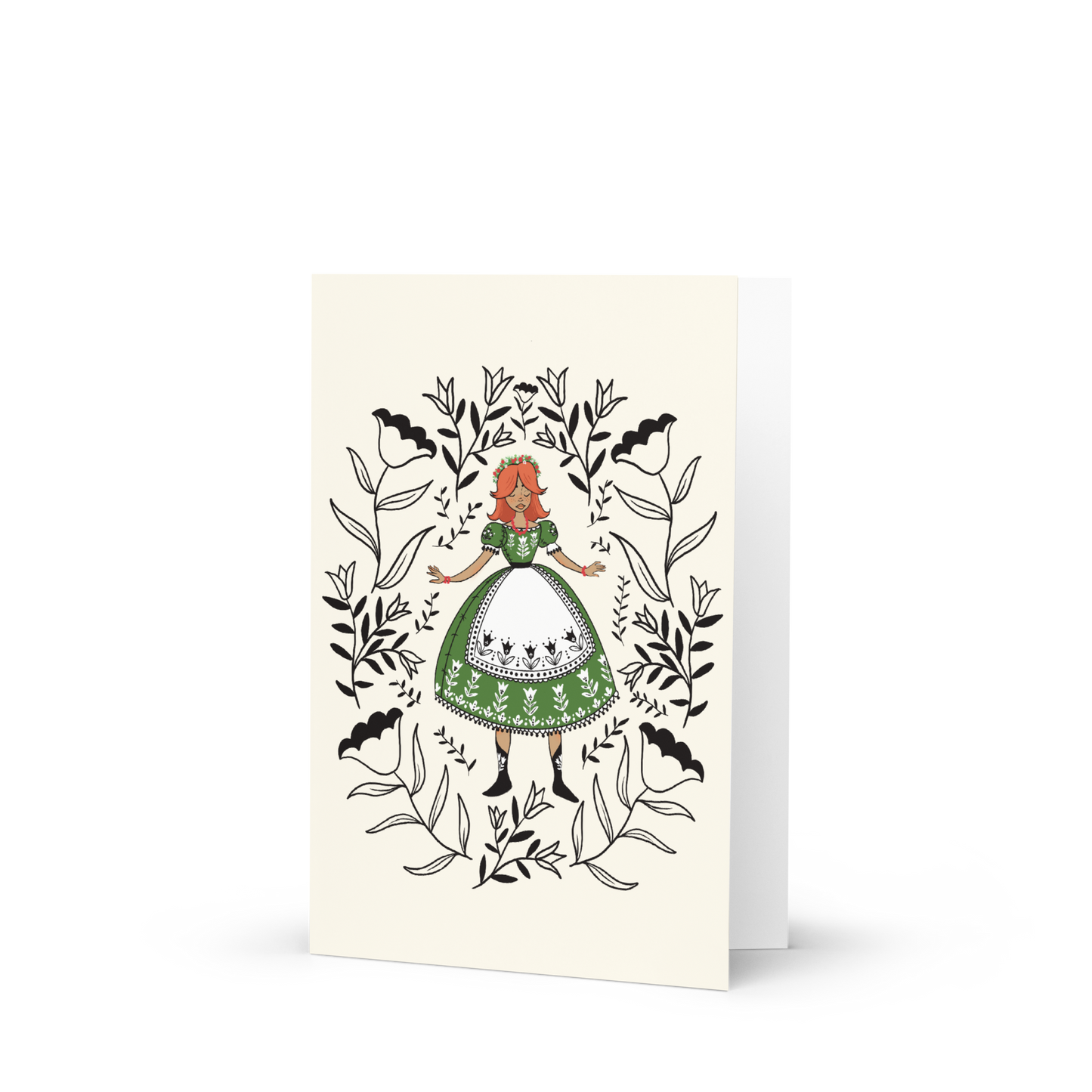 10 Card Holiday Card Set / Christmas Card Set of 10 / Polish Girls