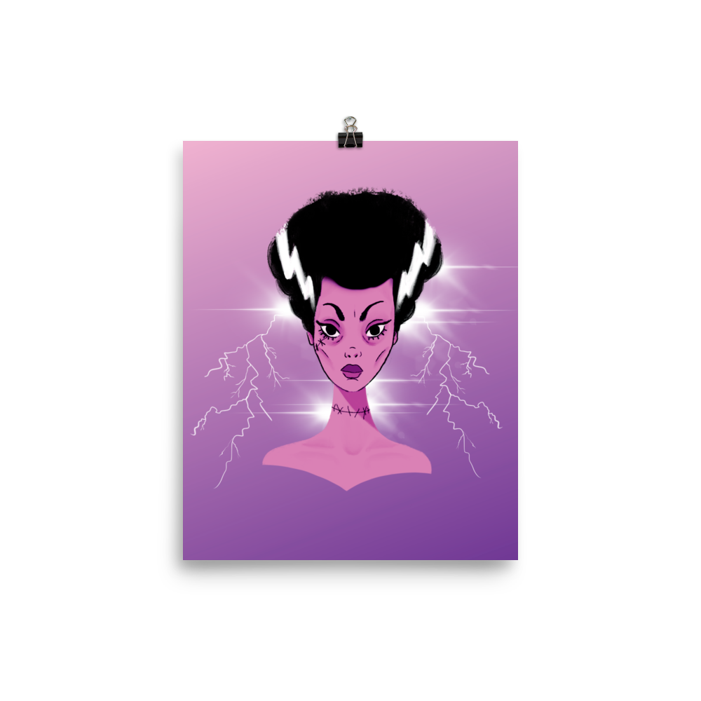Shocking Bride of Frankenstein Art Print / 5X7 / 8X10 / Bride of Frankie
