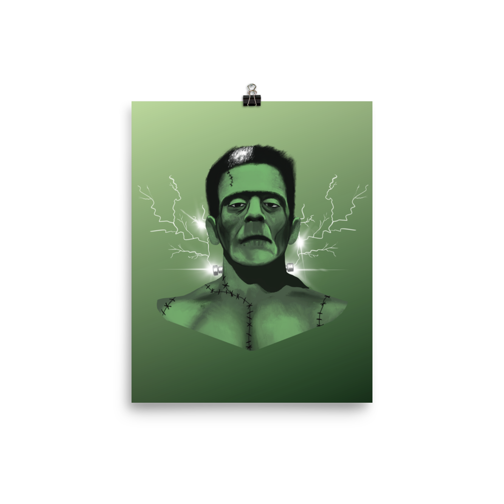 Shocking Frankie Art Print / 5X7 / 8X10 / Frankenstein Art