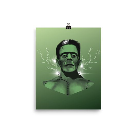 Shocking Frankie Art Print / 5X7 / 8X10 / Frankenstein Art