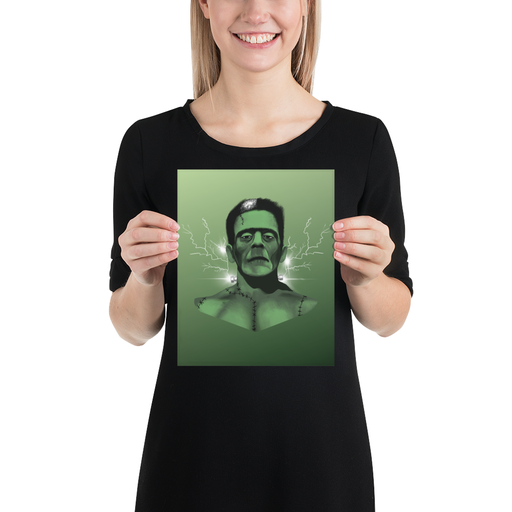 Shocking Frankie Art Print / 5X7 / 8X10 / Frankenstein Art