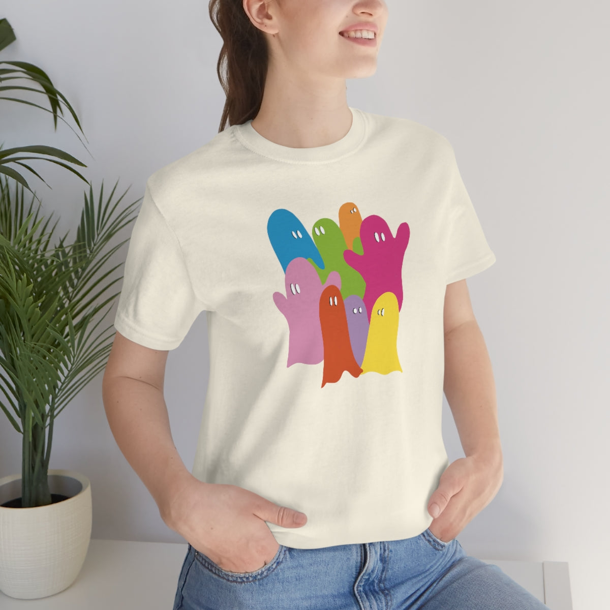 Ghosts Unisex Jersey Short Sleeve Tee / Halloween Shirt / Cute Ghost Shirt