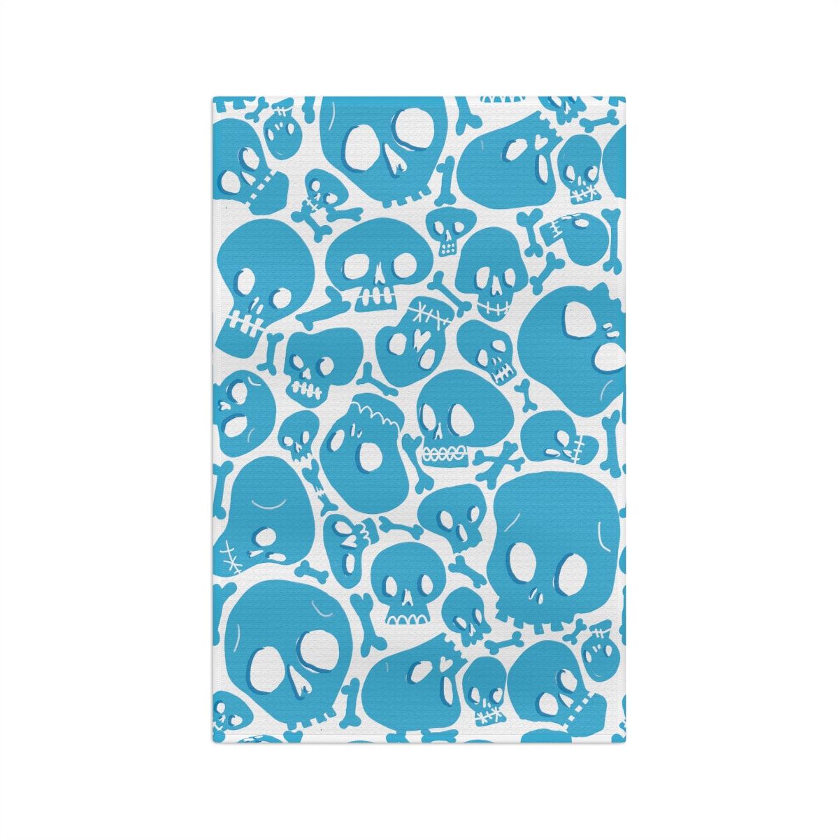 Blue Skull Towel / Halloween Kitchen Towel / Skeleton Decor / Halloween Dish Towel / Halloween Home Decor