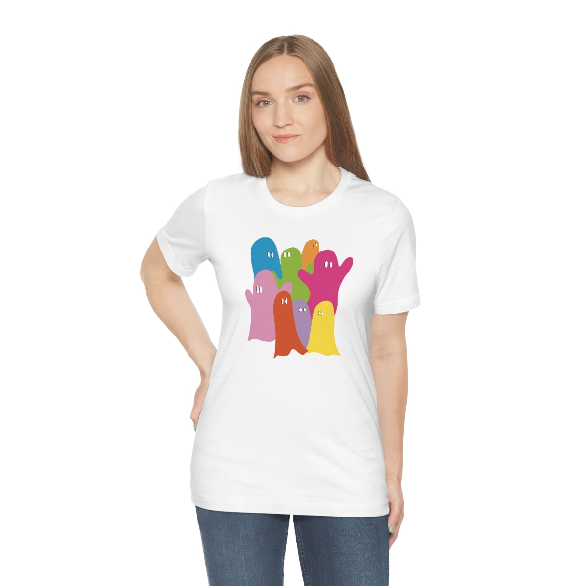 Ghosts Unisex Jersey Short Sleeve Tee / Halloween Shirt / Cute Ghost Shirt