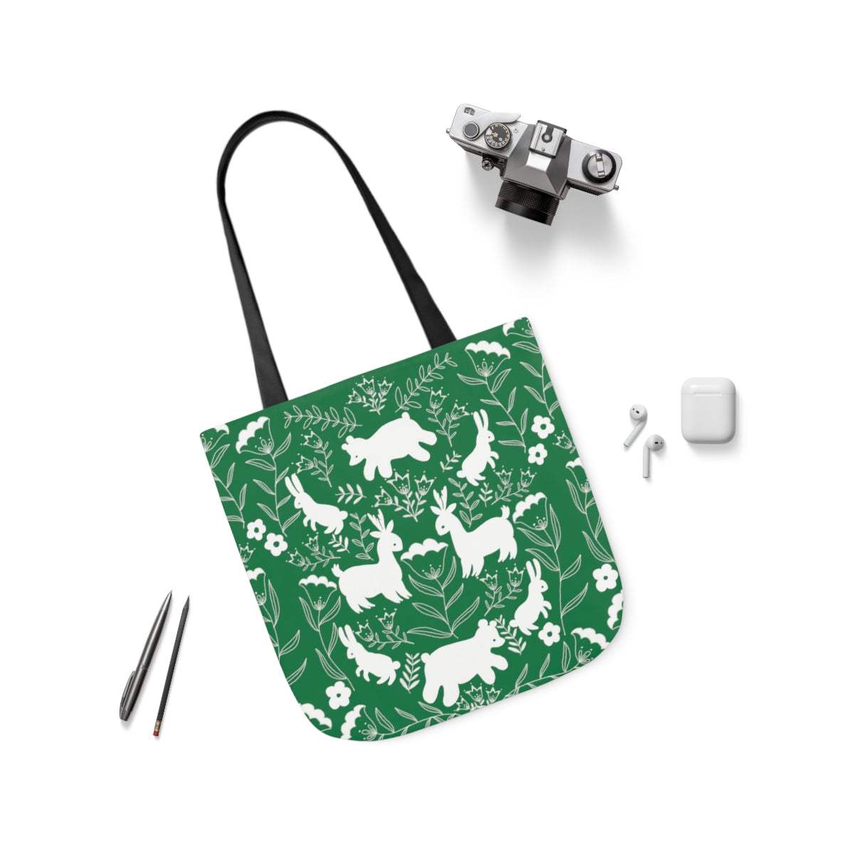 Cute Critters Tote Bag in Green
