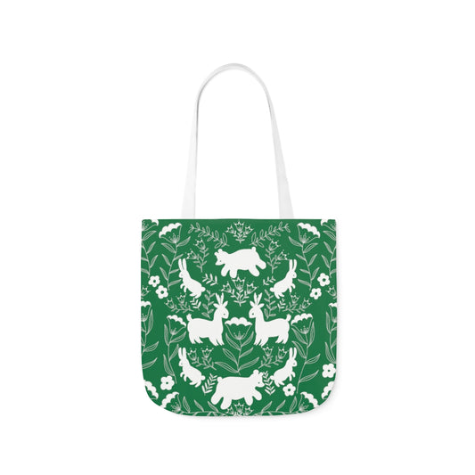Cute Critters Tote Bag in Green