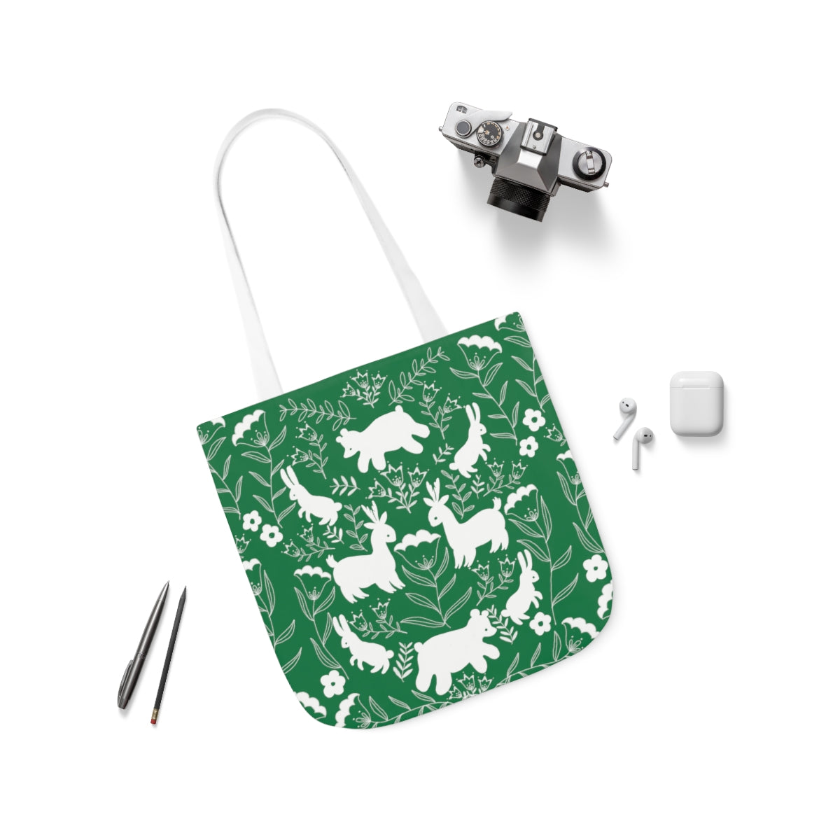 Cute Critters Tote Bag in Green