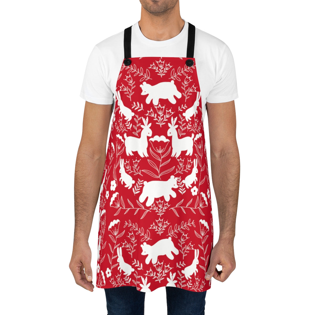 Christmas Critters Apron / RED