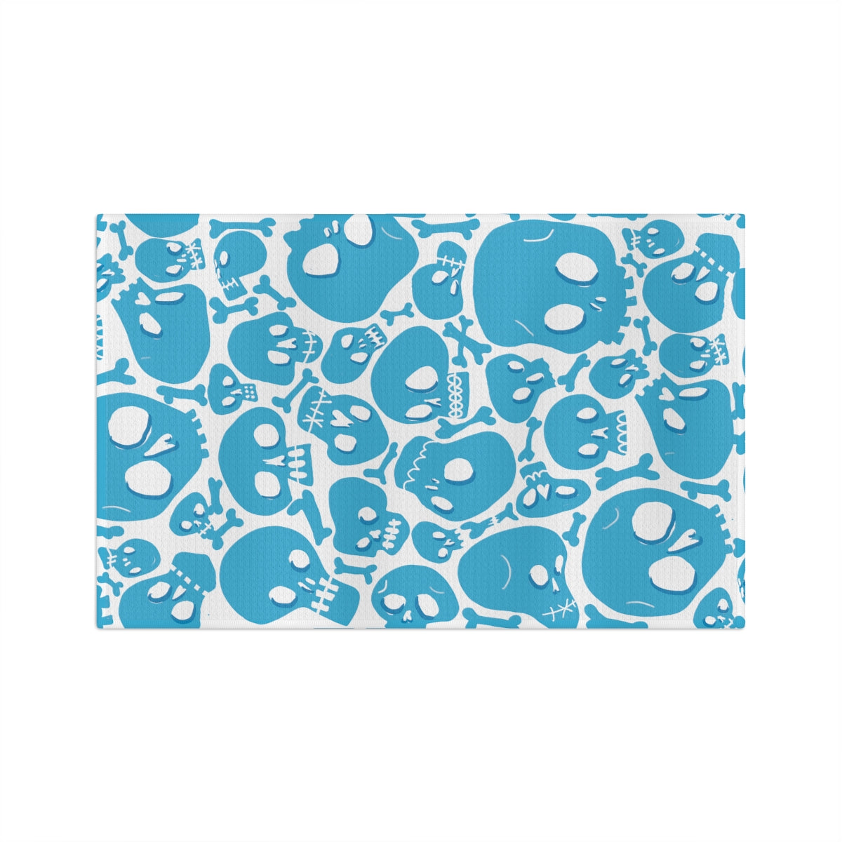 Blue Skull Towel / Halloween Kitchen Towel / Skeleton Decor / Halloween Dish Towel / Halloween Home Decor