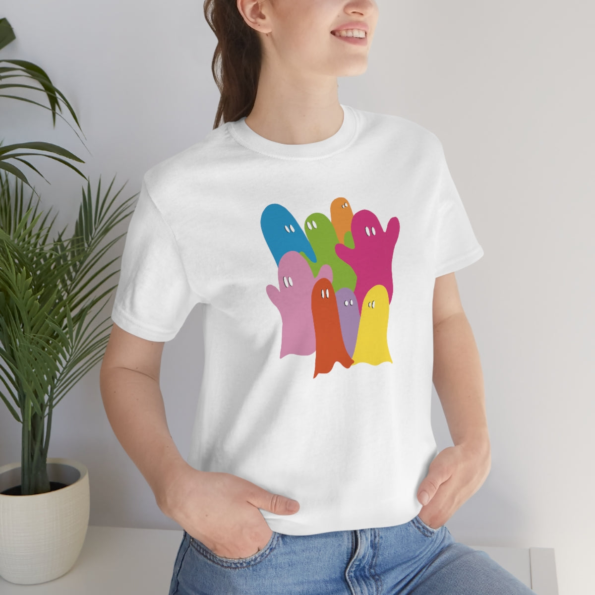Ghosts Unisex Jersey Short Sleeve Tee / Halloween Shirt / Cute Ghost Shirt