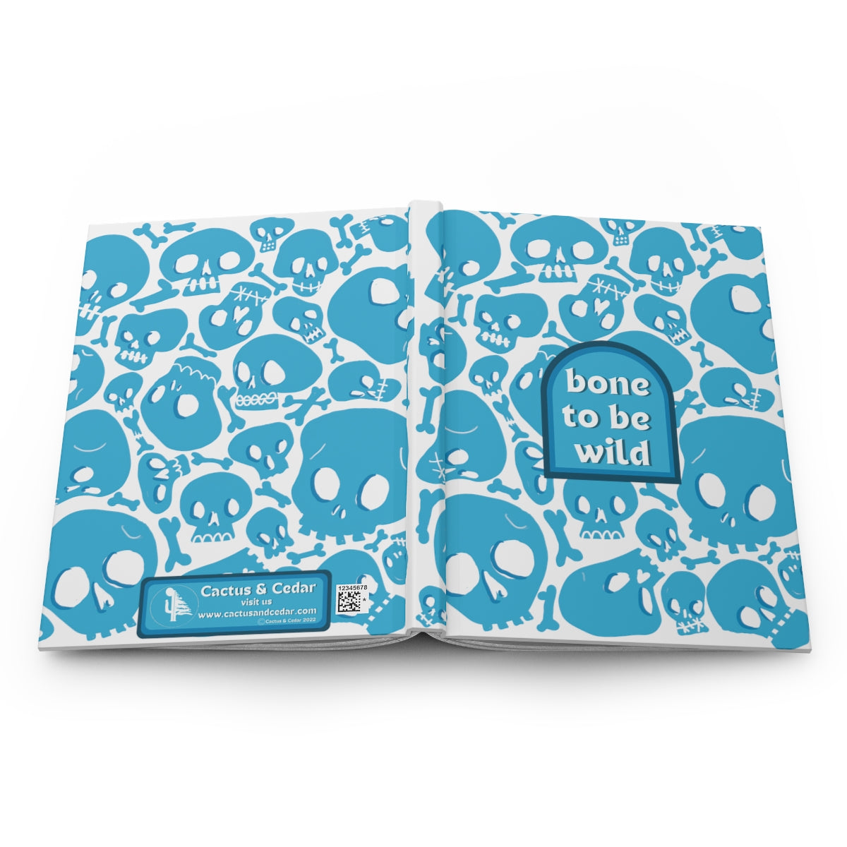 Skull and Bones Journal / Bone to Be Wild Journal Hardcover Journal Matte / Funny Quote Journal / Lined Journal / Gifts for Writers / Punny
