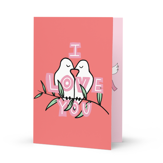 I Love You Card / Anniversary Card / Card for Girlfriend / Card for Boyfriend / Cute Card for Wife