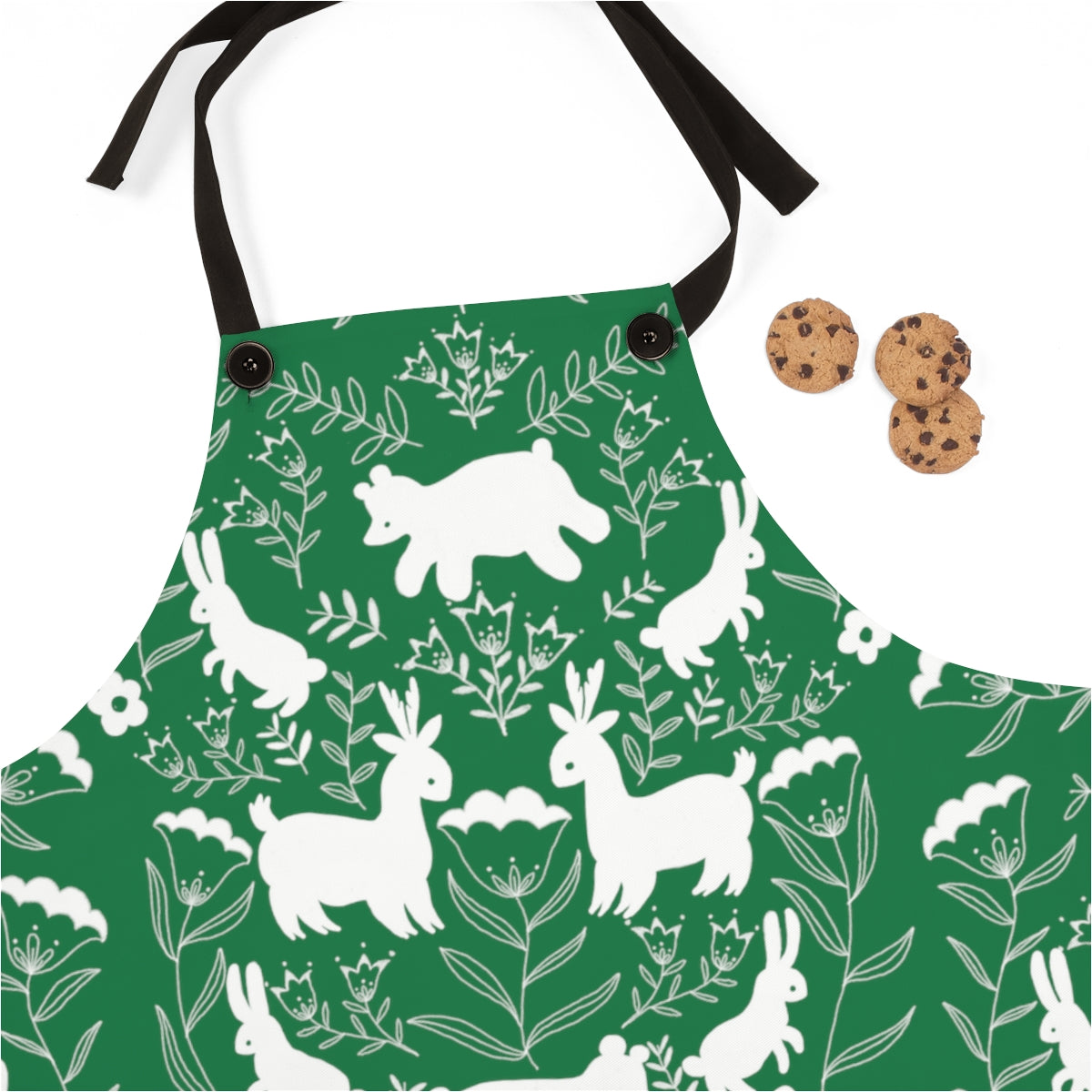 Christmas Critters Apron / GREEN