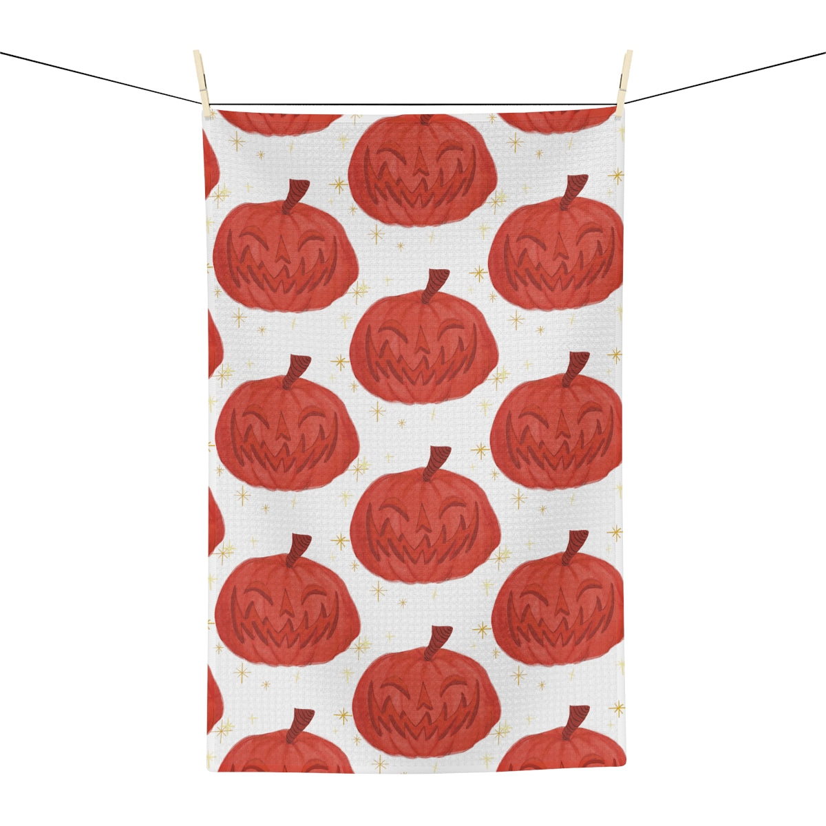 Pumpkin Kitchen Towel / Halloween Decor / Fall Tea Towel / Jack O Lantern Kitchen Towel / Halloween Kitchen Towel / Fall Kitchen Towel