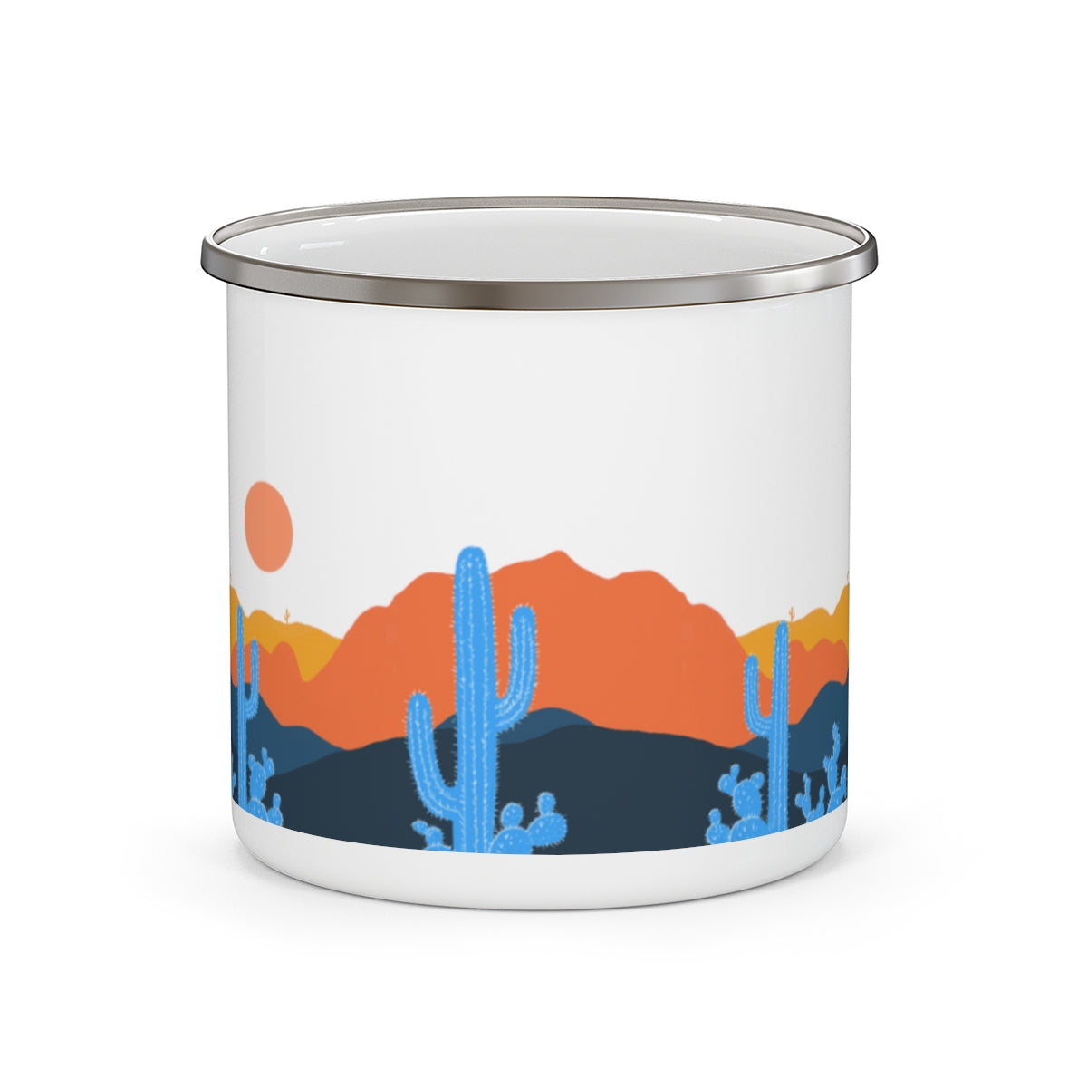Cactus Mug / Cute Enamel Camping Mug / Arizona Sunset Camping Mug / 12 oz Mug / Happy Camper / Camping Essentials / Camping Gift Ideas