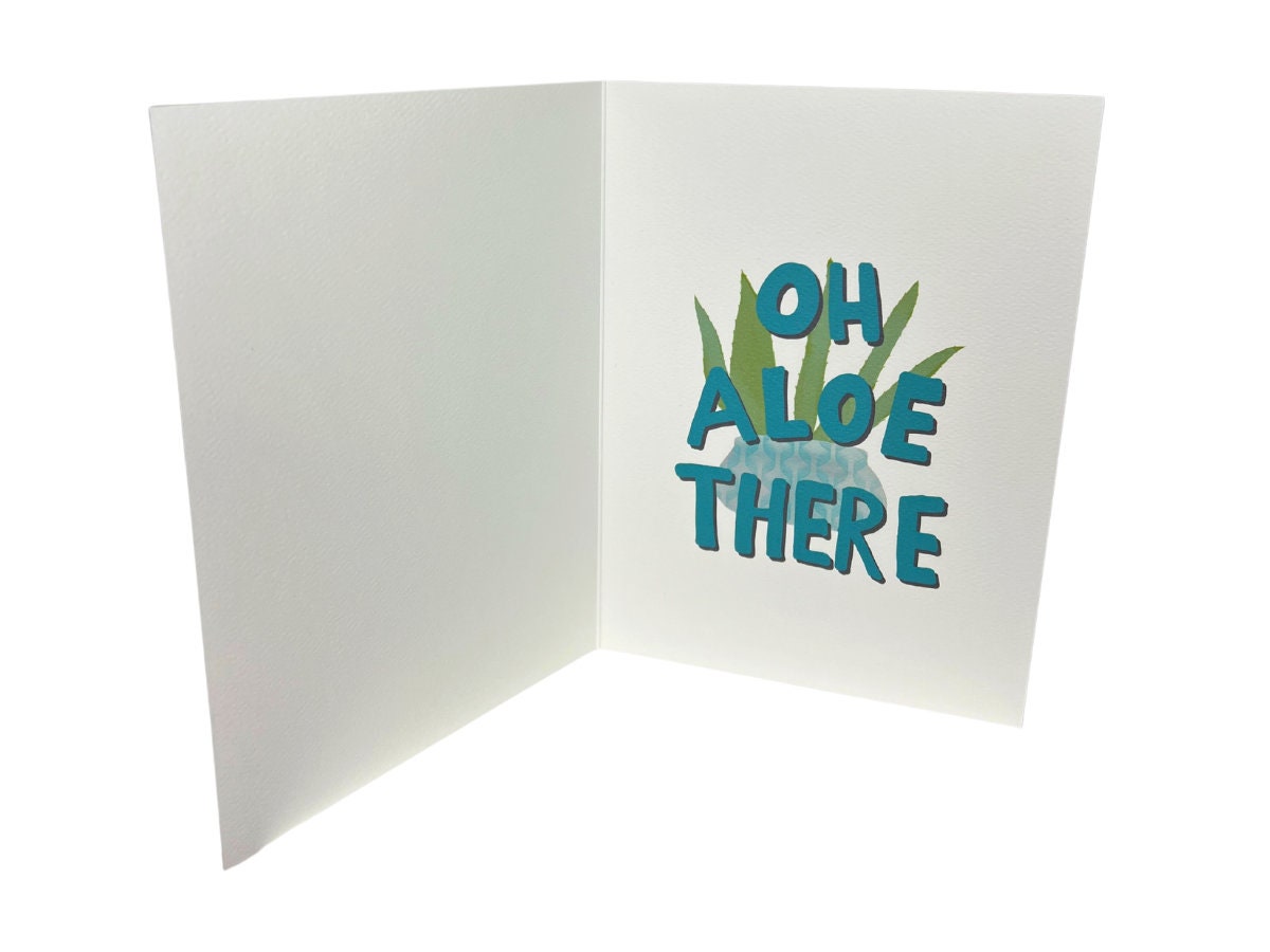 Aloe Plant Card / Funny Plant Birthday Card / Cute Birthday Card / Gifts for Plant Lovers / Funny Greeting Cards / Birthday Card for Friend