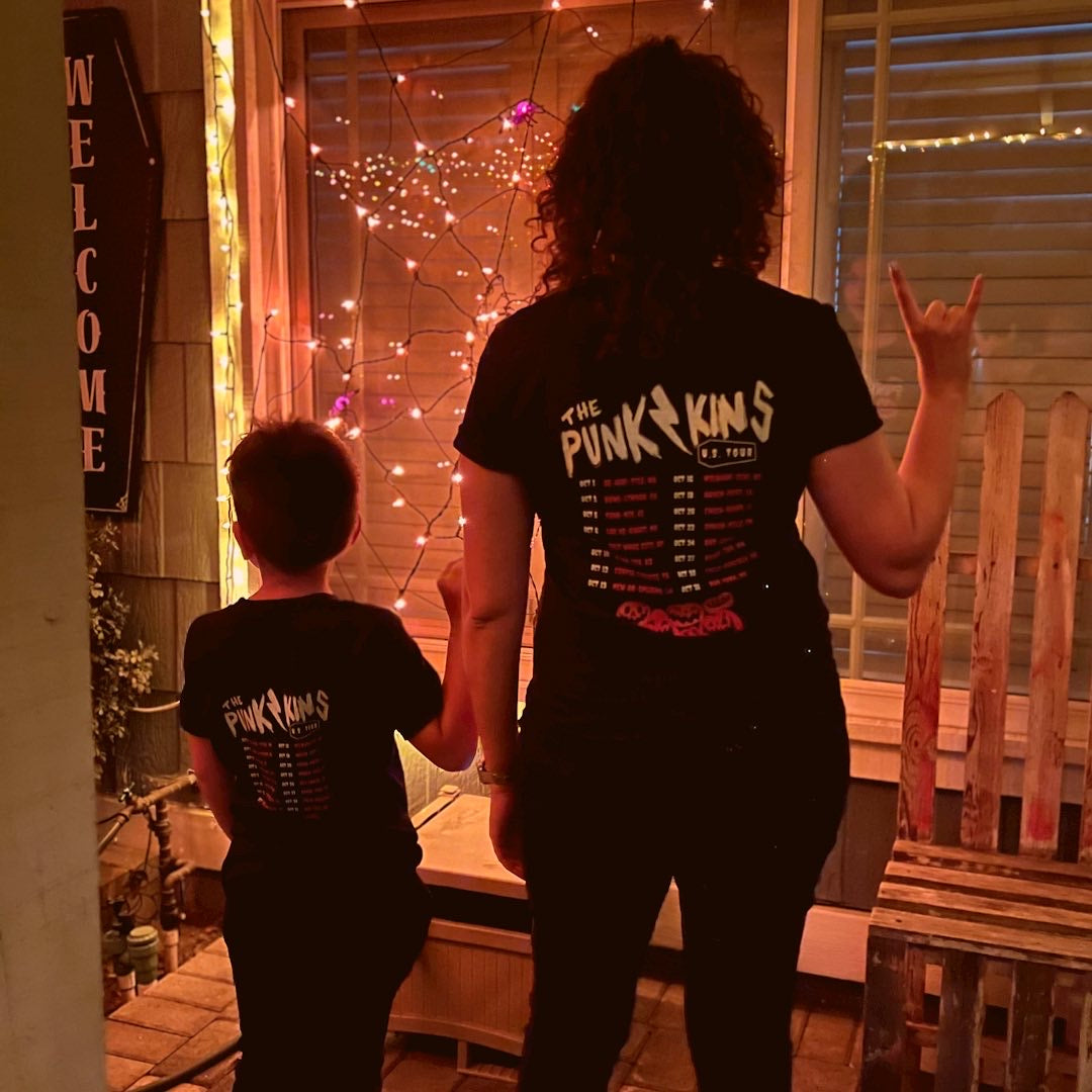 Youth Size Punk Kins Short Sleeve Tee / Kids Halloween Shirt / October Shirt / Kids Pumpkin Shirt / Punk Rock T-Shirt / Halloween Family Shirt