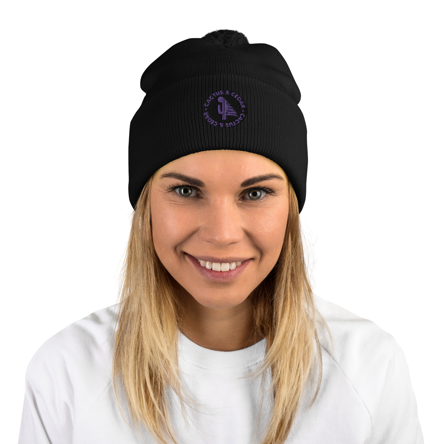 Cactus & Cedar Pom-Pom Beanie