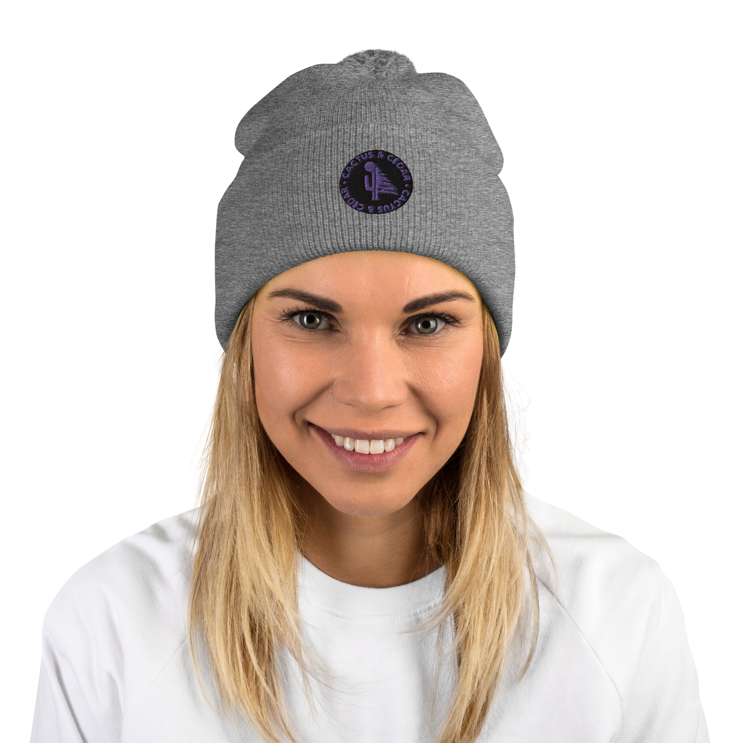 Cactus & Cedar Pom-Pom Beanie