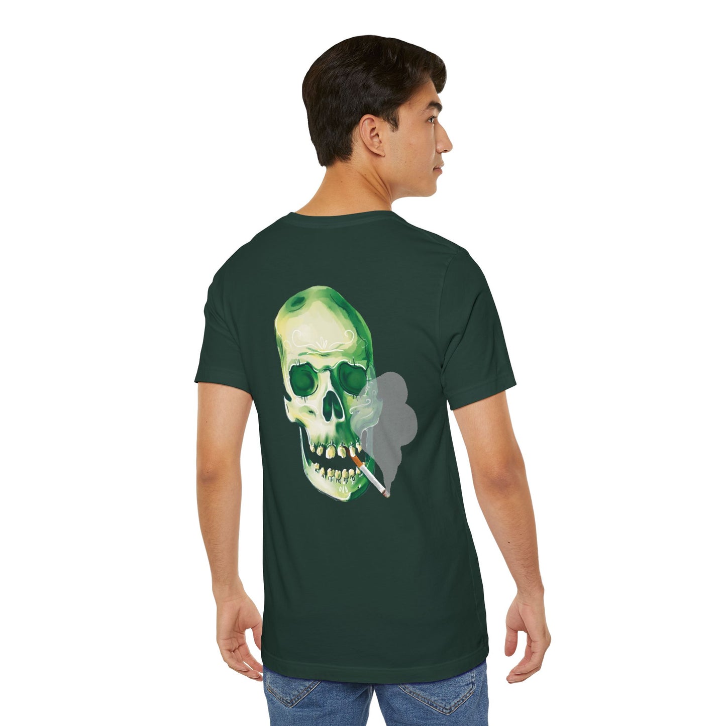 Smoking Skull T-Shirt / "Baby I Was Bone to Run" / Halloween Shirts