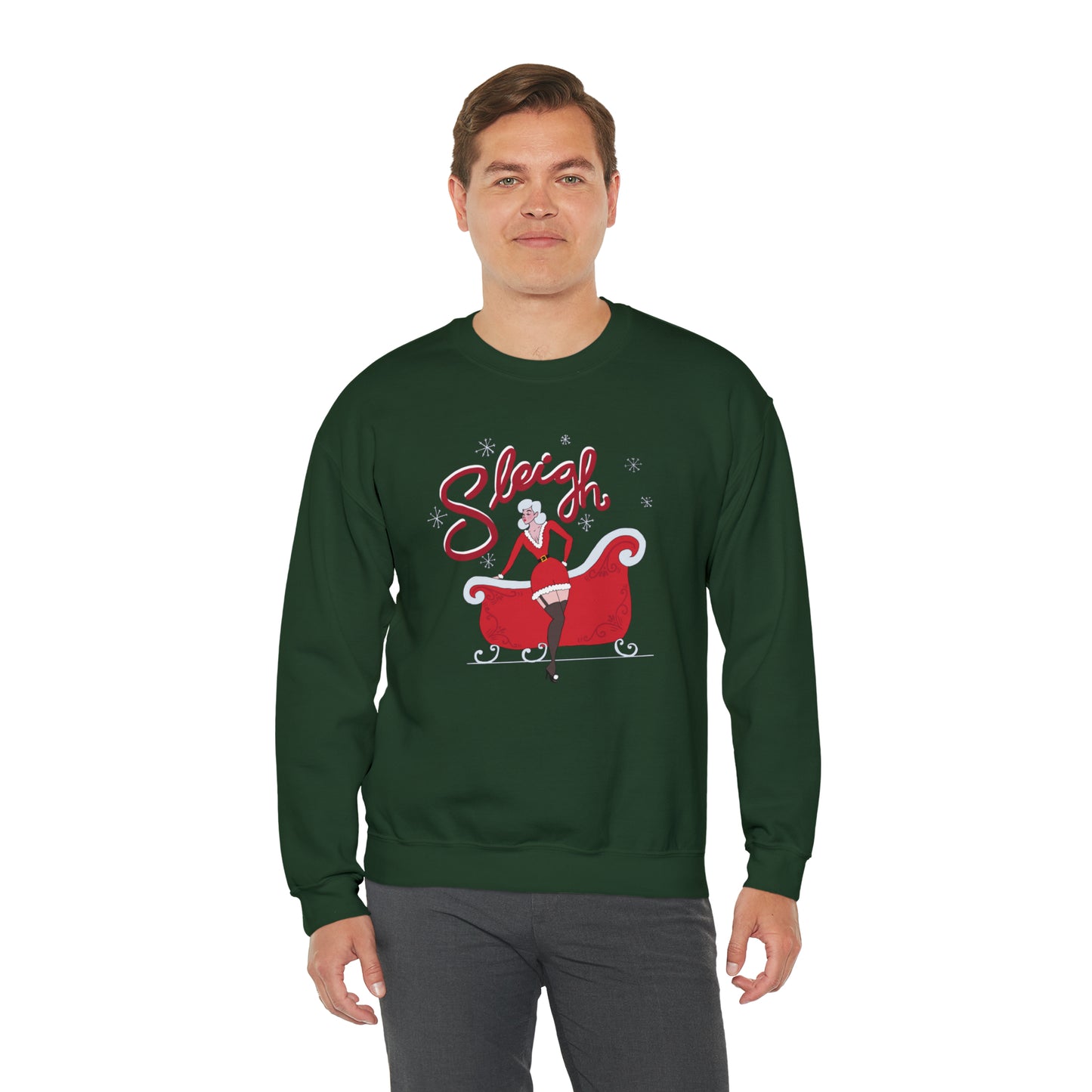 "Sleigh" Crewneck Sweater / Mrs. Claus Christmas Sweater / Slay Sweater