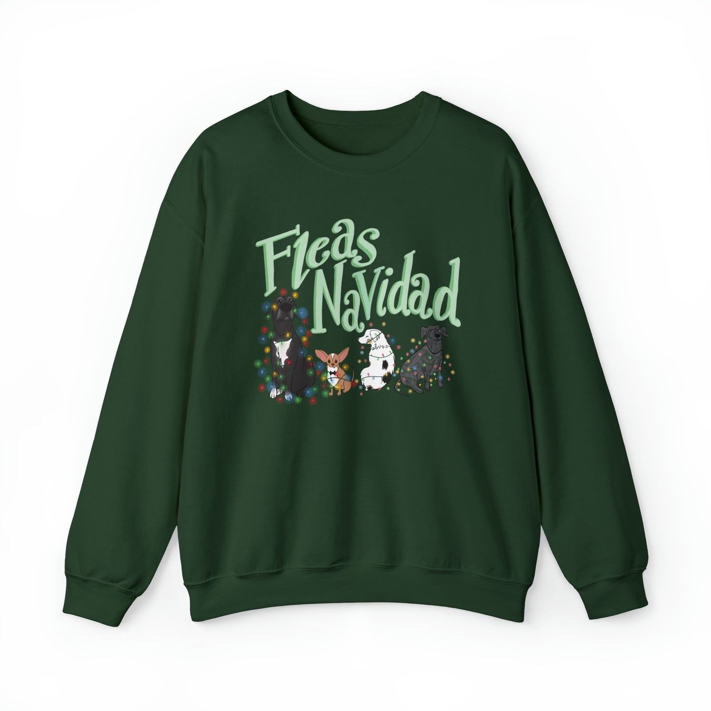 "Fleas Navidad" Crewneck Sweater / Cute Christmas Sweater / Feliz Navidad