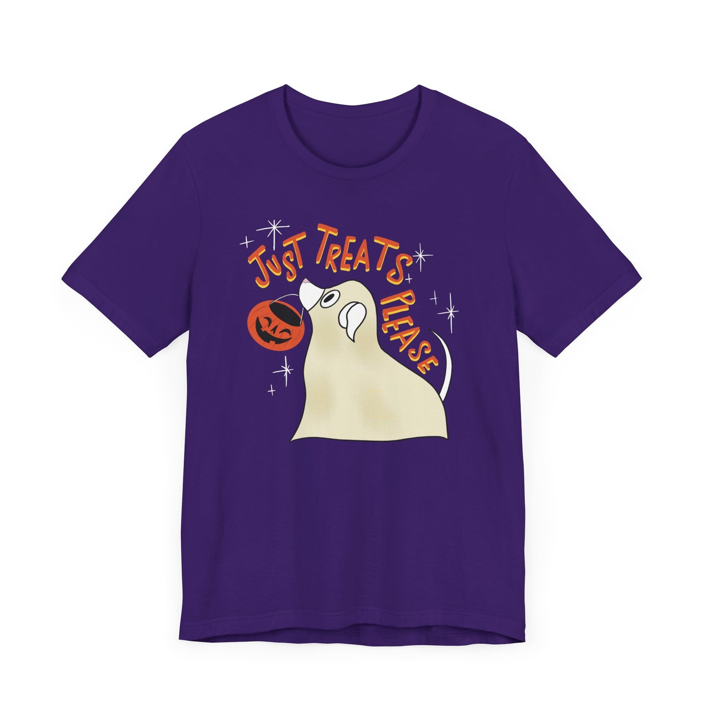 Just Treats Please! T-Shirt / Ghost Dog Shirt / Halloween T-Shirts