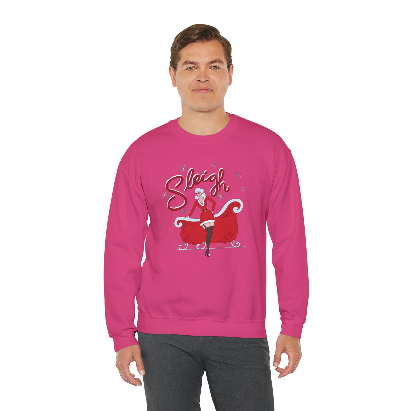 "Sleigh" Crewneck Sweater / Mrs. Claus Christmas Sweater / Slay Sweater