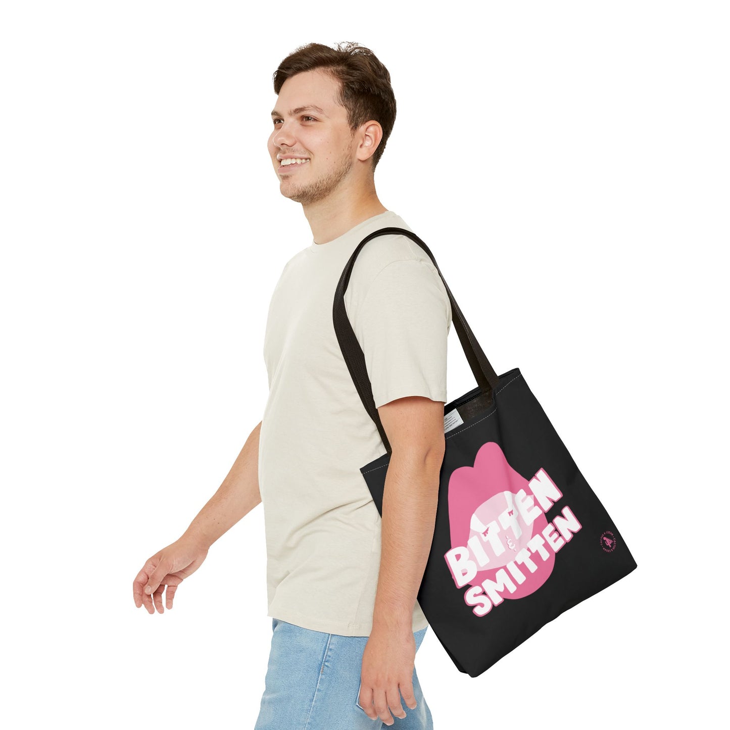 Bitten & Smitten Tote Bag / Pink Vamp Tote Bag