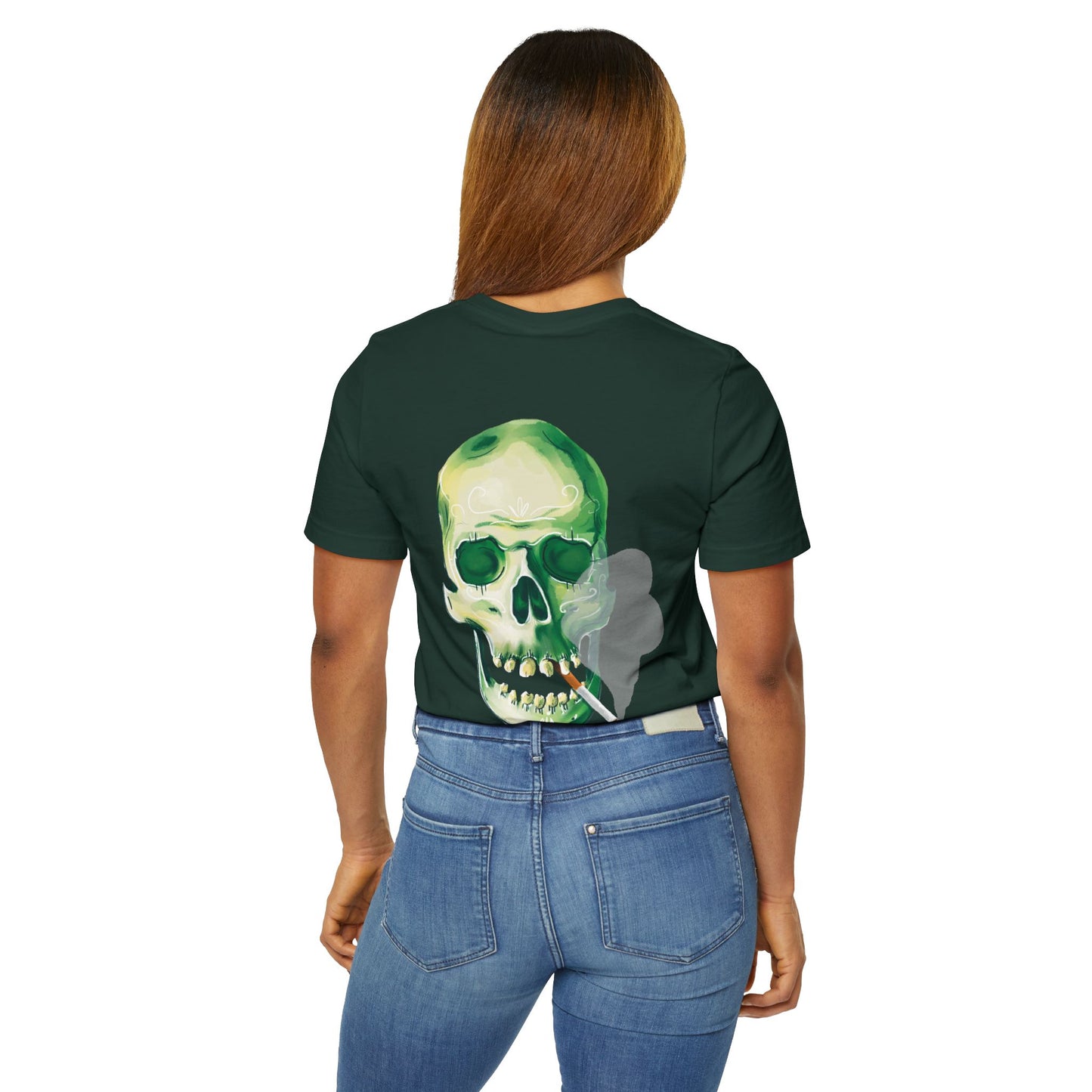 Smoking Skull T-Shirt / "Baby I Was Bone to Run" / Halloween Shirts