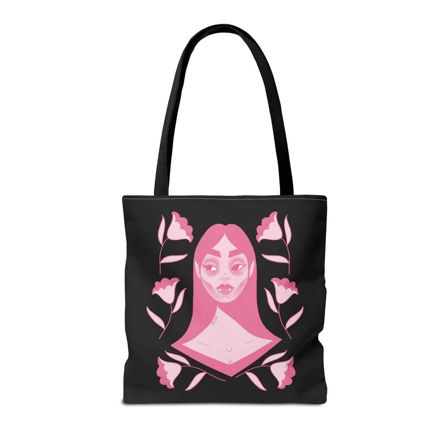 Bitten & Smitten Tote Bag / Pink Vamp Tote Bag