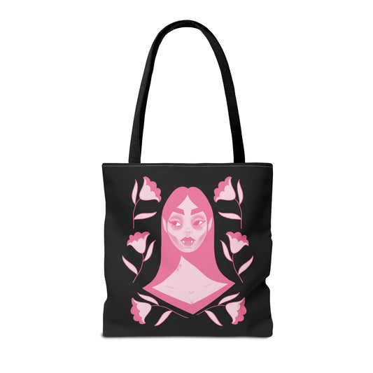 Bitten & Smitten Tote Bag / Pink Vamp Tote Bag