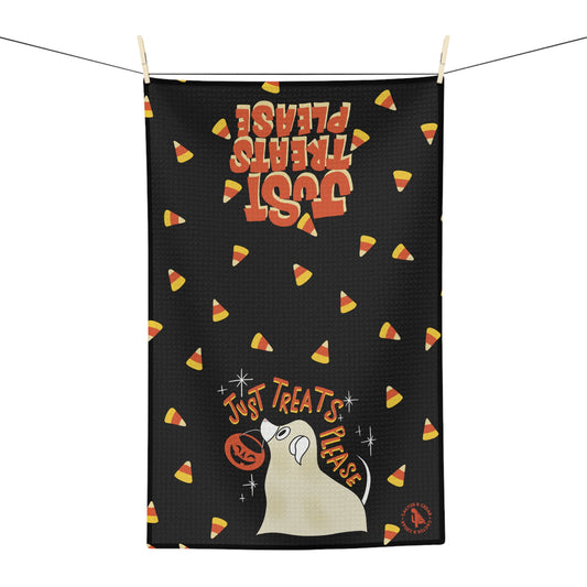 "Just Treats Please!" Tea Towel / Halloween Kitchen Towel