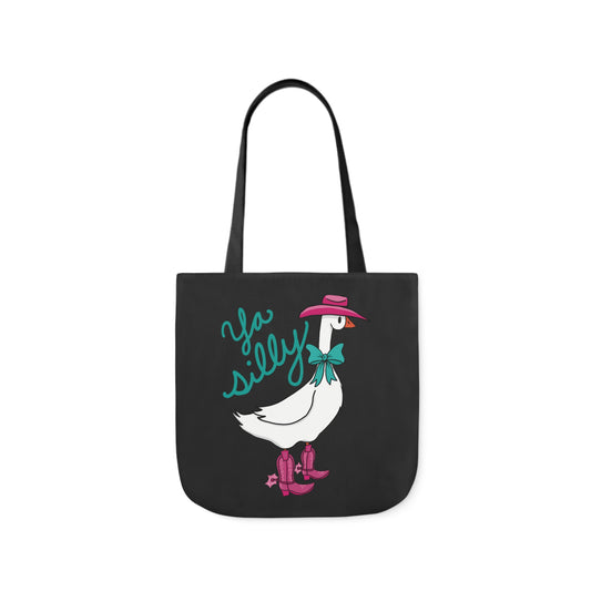 Ya Silly Goose Tote (black background) / This Goose Was Made for Walkin Tote Bag / Goose Tote Bag / Honk