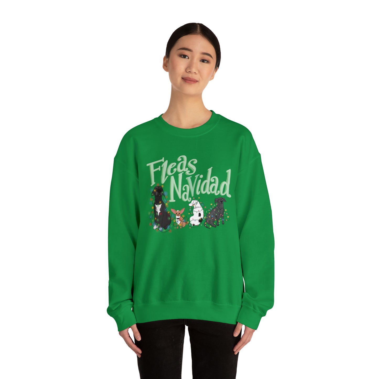 "Fleas Navidad" Crewneck Sweater / Cute Christmas Sweater / Feliz Navidad