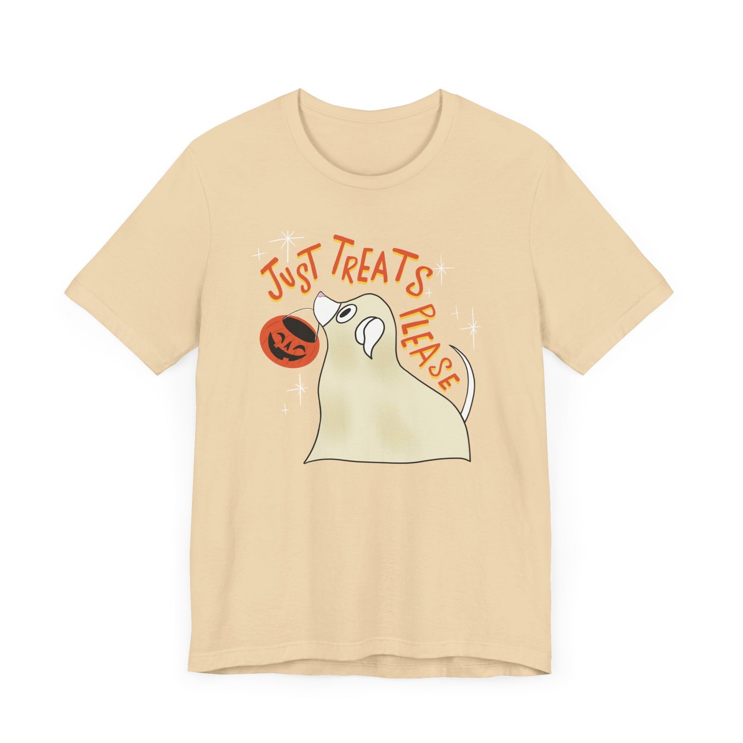 Just Treats Please! T-Shirt / Ghost Dog Shirt / Halloween T-Shirts