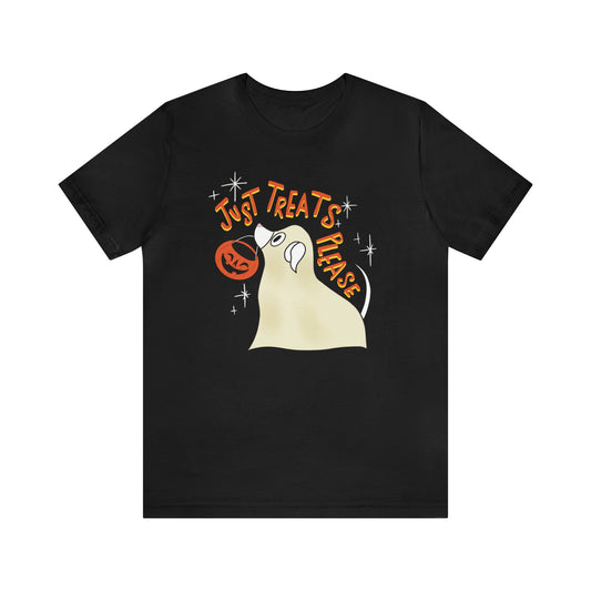 "Just Treats Please!" T-Shirt / Halloween T-Shirt / Halloween Dog Shirt