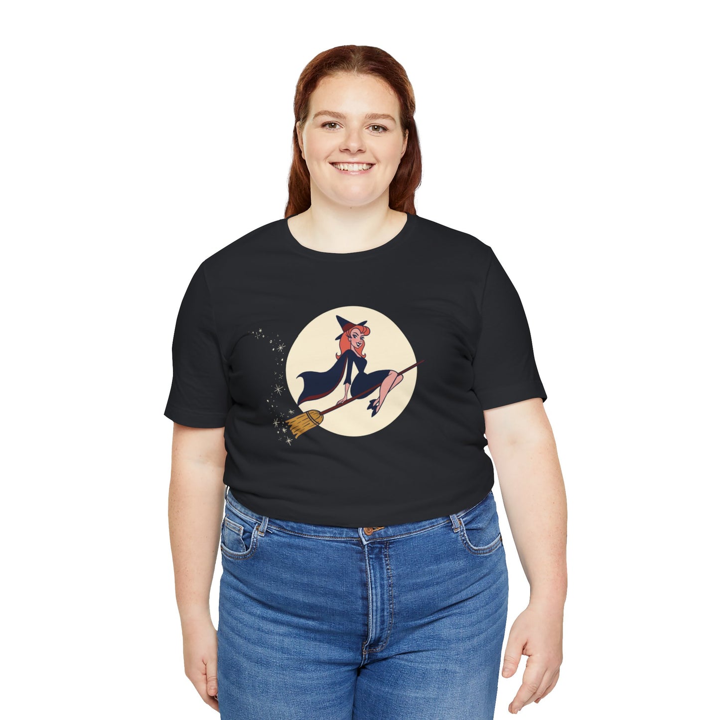 Vintage Style Flying Witch T-Shirt / Classic Halloween Shirts