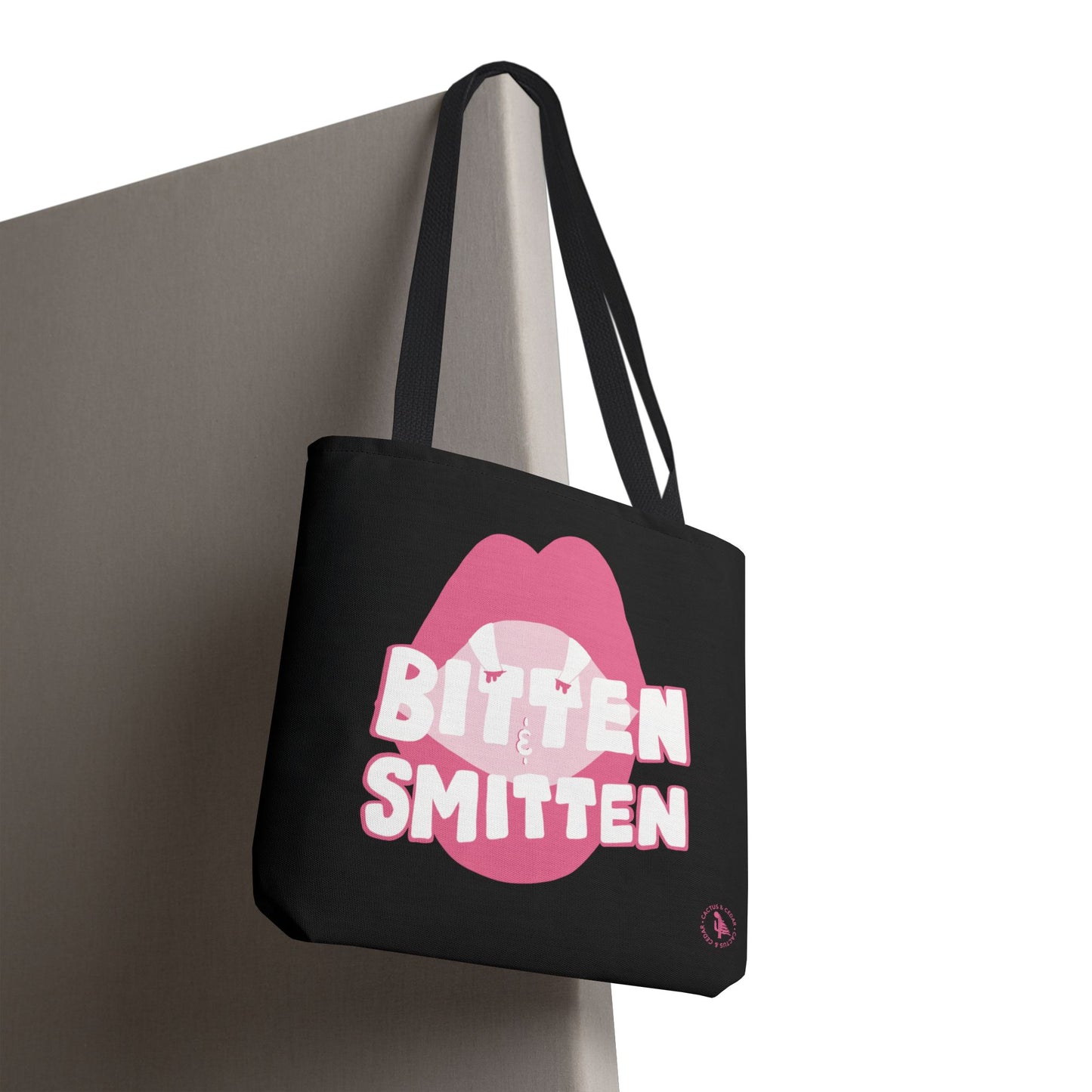 Bitten & Smitten Tote Bag / Pink Vamp Tote Bag