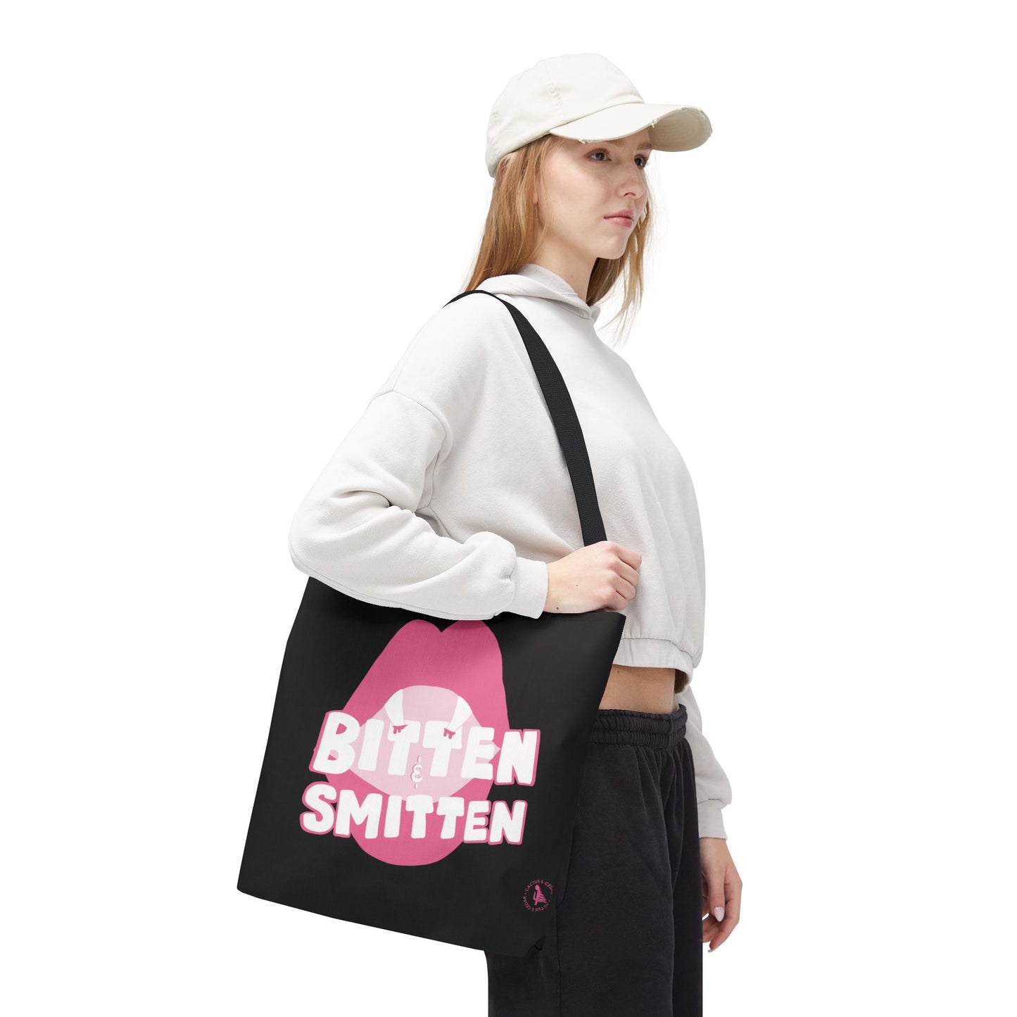 Bitten & Smitten Tote Bag / Pink Vamp Tote Bag