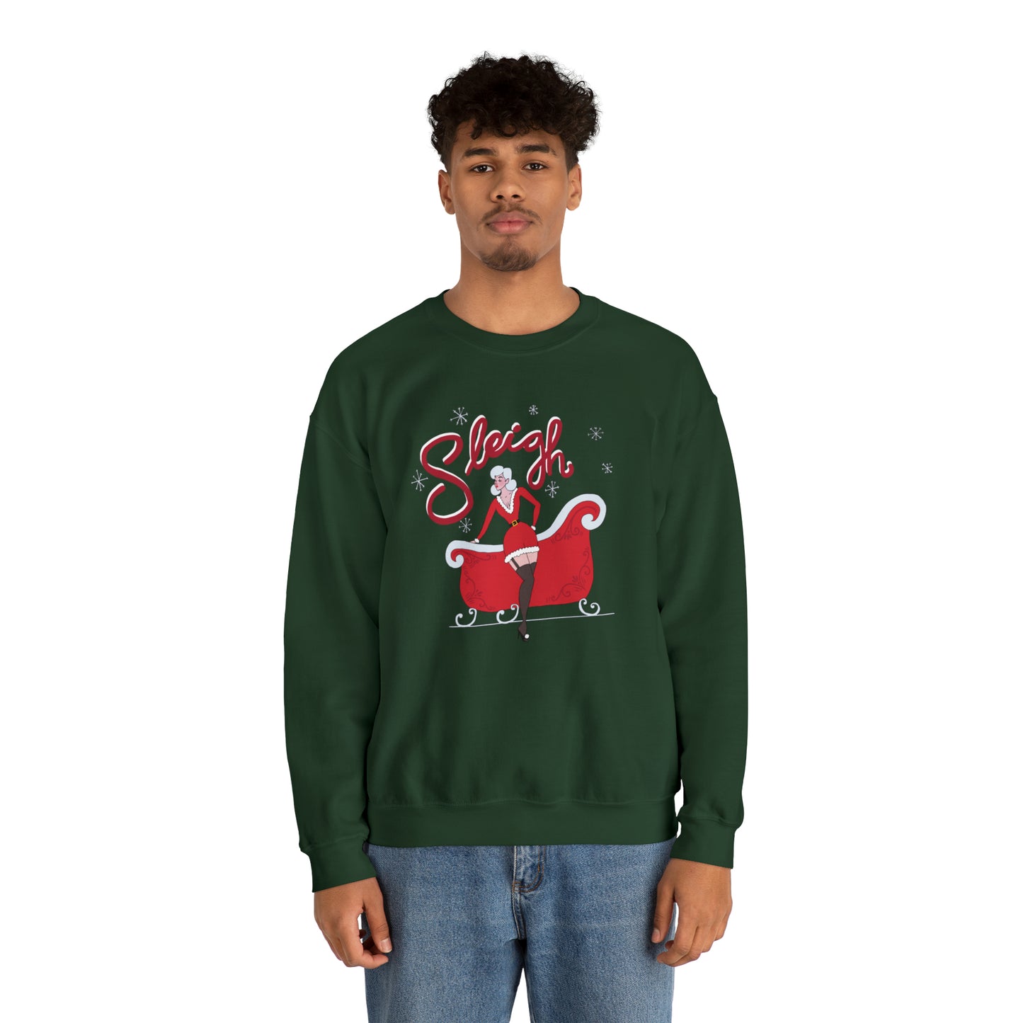 "Sleigh" Crewneck Sweater / Mrs. Claus Christmas Sweater / Slay Sweater