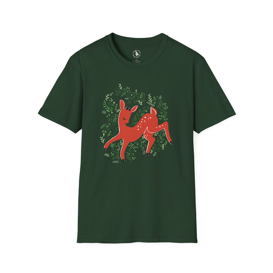 Prancer Reindeer T-Shirt / Santa's Reindeer Christmas Tee / Deer T-Shirt