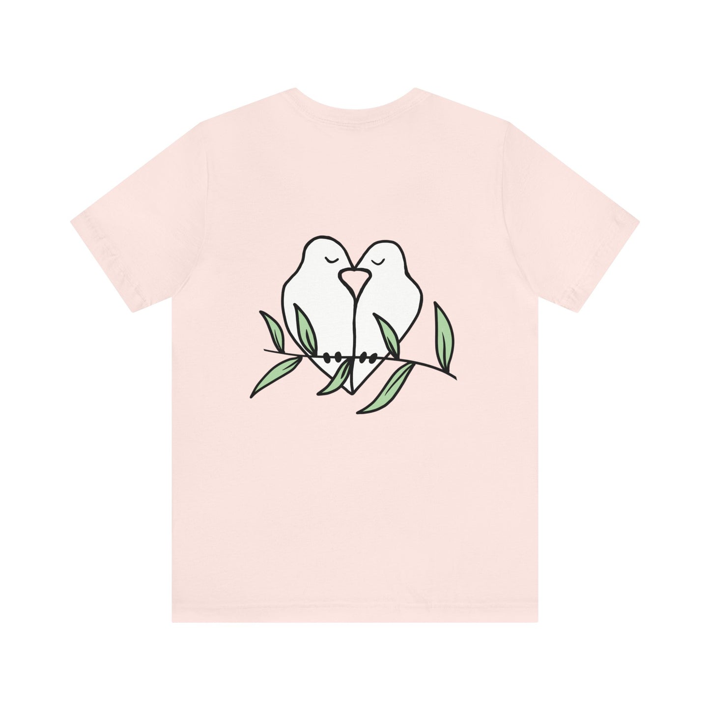 NEW! Forever Lovebirds T-Shirt (UPDATED with Design on Back!) / Unisex Tee / Dove Shirt / Minimalist T-Shirt