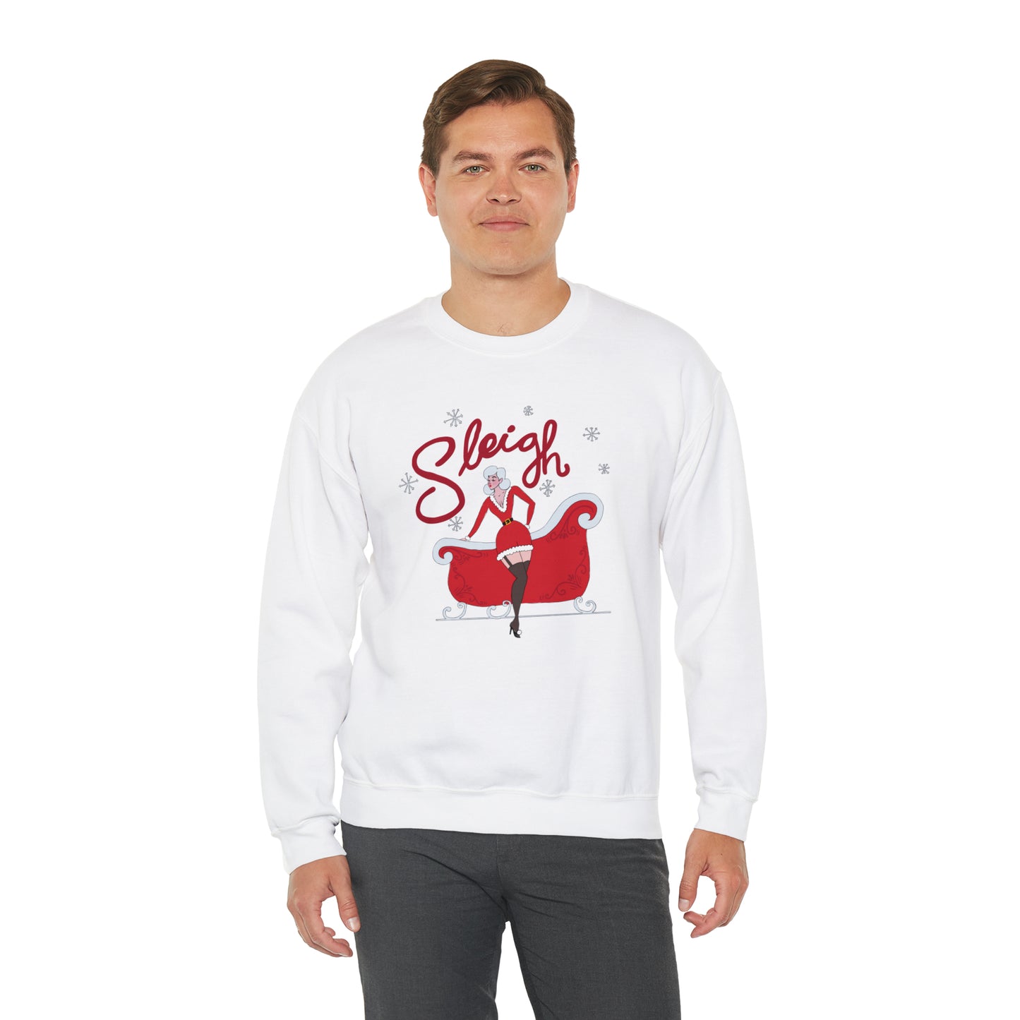 "Sleigh" Crewneck Sweater / Mrs. Claus Christmas Sweater / Slay Sweater