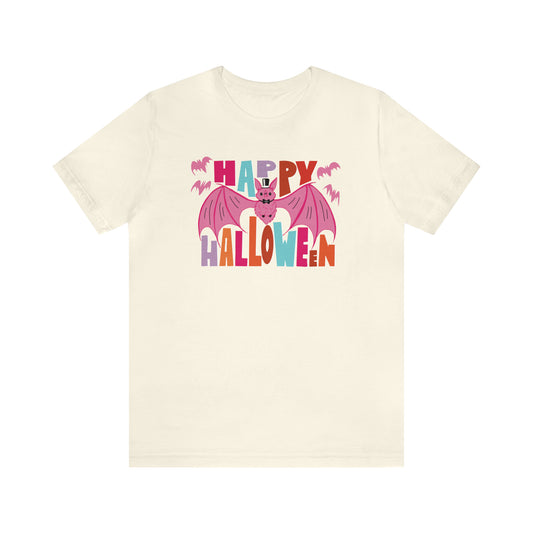 Pink Halloween Batty Shirt / Happy Halloween Shirt / Cute Halloween T-Shirt