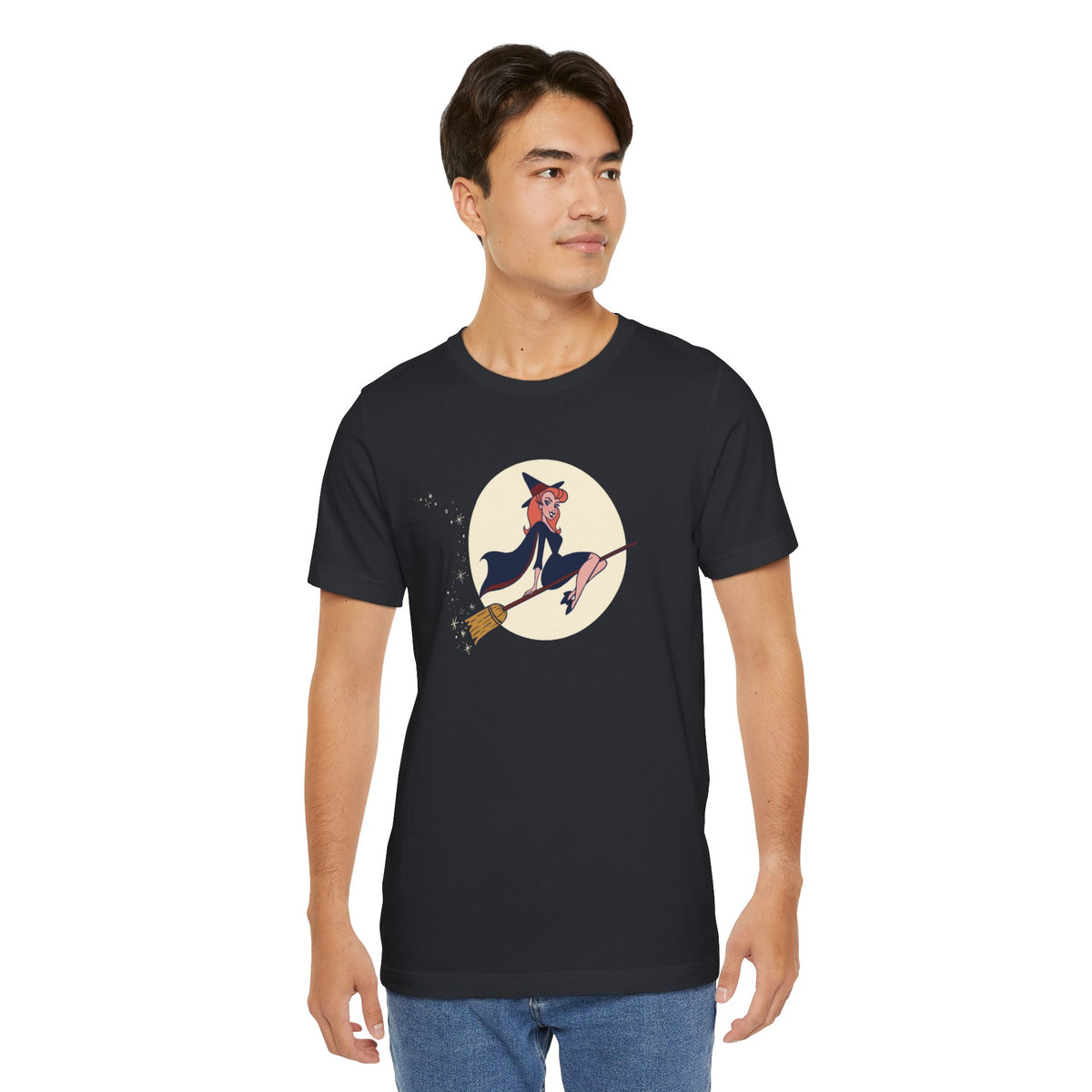 Vintage Style Flying Witch T-Shirt / Classic Halloween Shirts