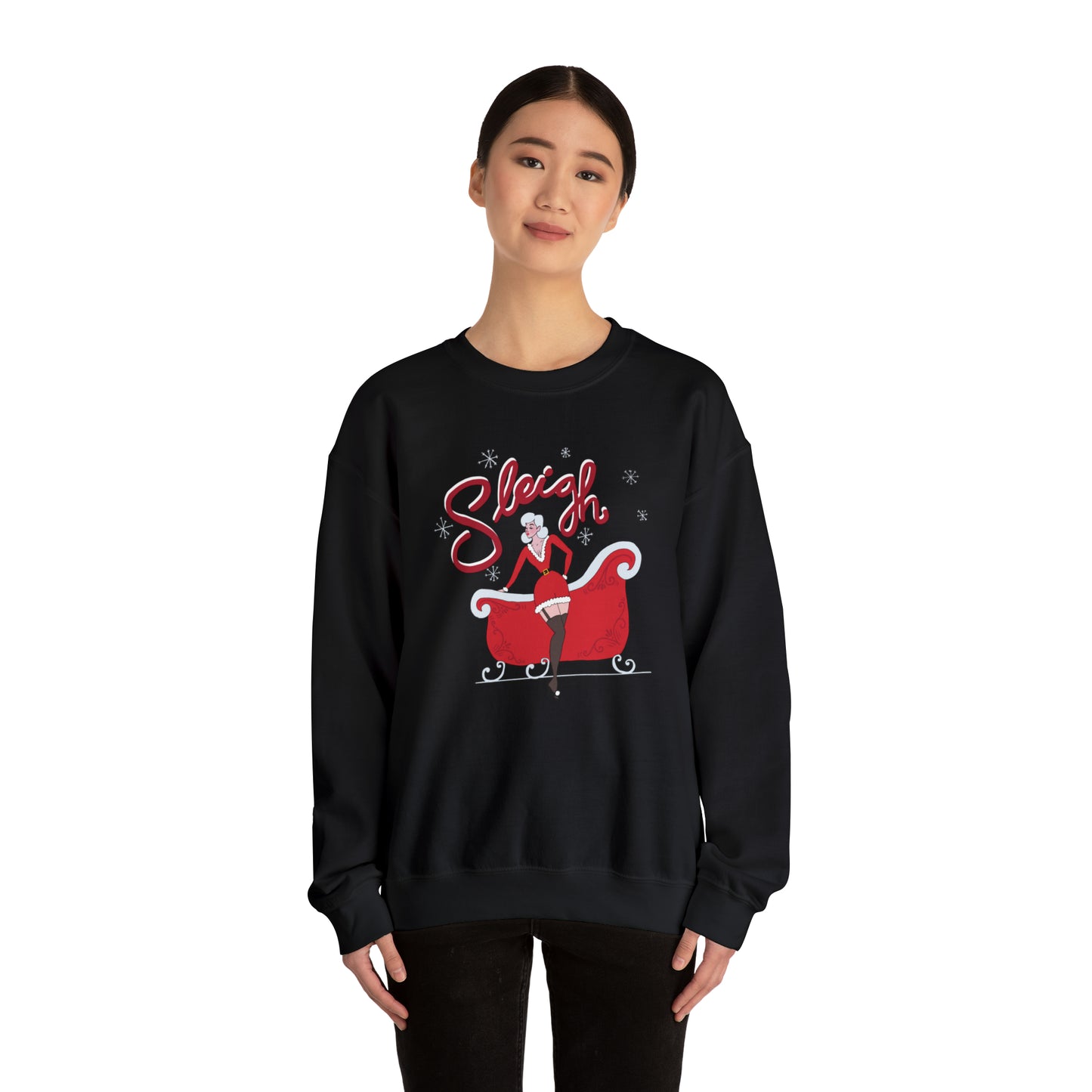 "Sleigh" Crewneck Sweater / Mrs. Claus Christmas Sweater / Slay Sweater