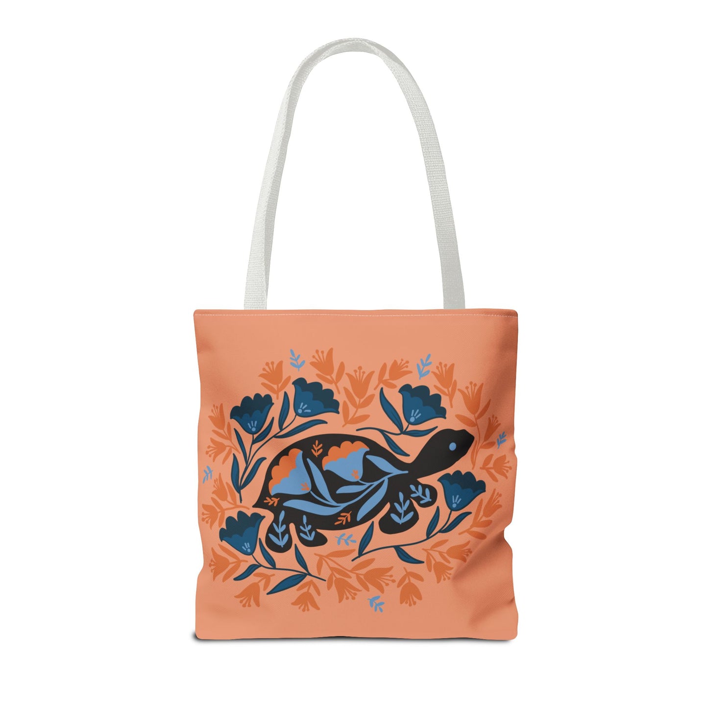 Desert Tortoise Tote Bag / Floral Turtle Tote Bag
